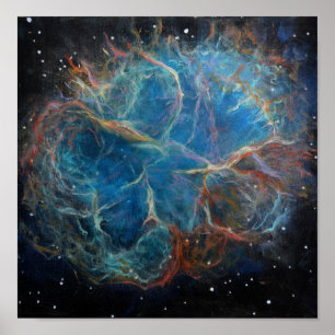 Crab Nebula Space Art Poster schilderen