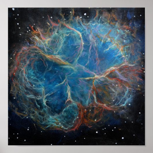 Crab Nebula Space Art Poster schilderen (Voorkant)