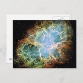 Crab Nebula Space NASA foto Briefkaart (Voorkant / Achterkant)