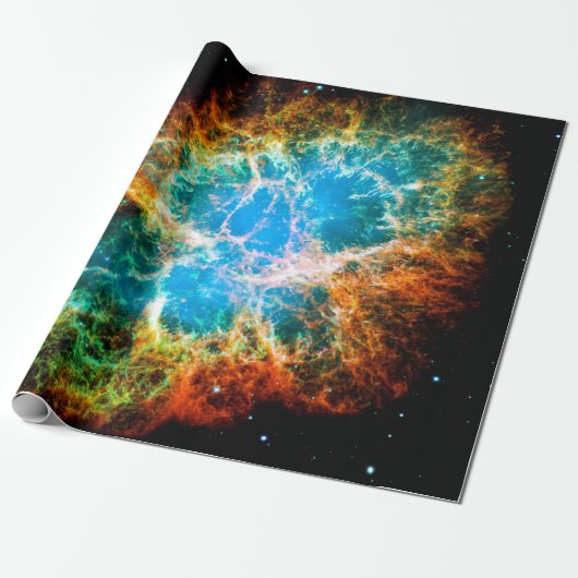 Crab Nebula Supernova Remnant Hubble Space Photo Cadeaupapier (Uitgerold)