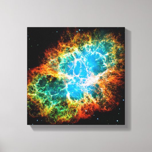 Crab Nebula Supernova Remnant Hubble Space Photo Canvas Afdruk (Voorkant)