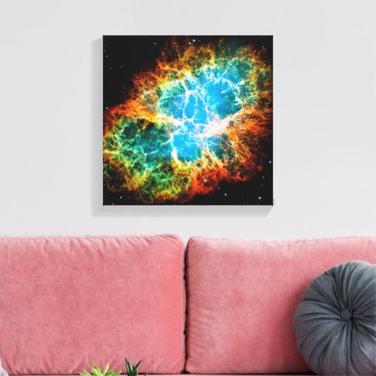 Crab Nebula Supernova Remnant Hubble Space Photo Canvas Afdruk (Insitu (Woonkamer))