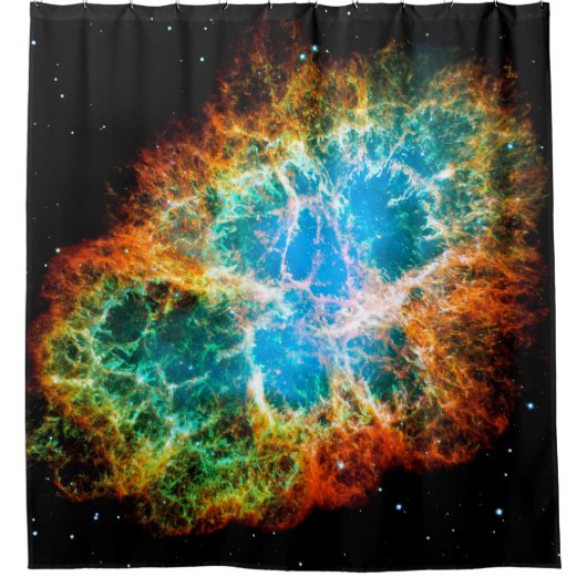 Crab Nebula Supernova Remnant Hubble Space Photo Douchegordijn (Voorkant)