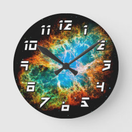 Crab Nebula Supernova Remnant Hubble Space Photo Ronde Klok