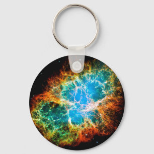 Crab Nebula Supernova Remnant Hubble Space Photo Sleutelhanger