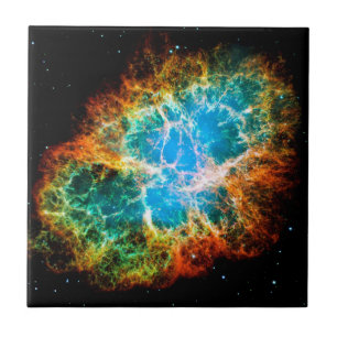 Crab Nebula Supernova Remnant Hubble Space Photo Tegeltje
