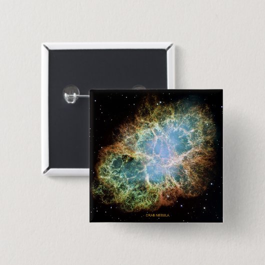 Crab Nebula Vierkante Button 5,1 Cm (Voorkant /achterkant)