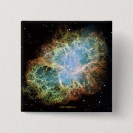 Crab Nebula Vierkante Button 5,1 Cm