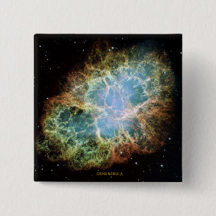 Crab Nebula Vierkante Button 5,1 Cm