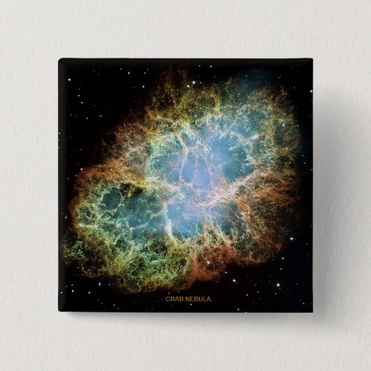 Crab Nebula Vierkante Button 5,1 Cm (Voorkant)