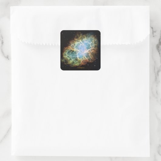 Crab Nebula Vierkante Sticker (Tas)