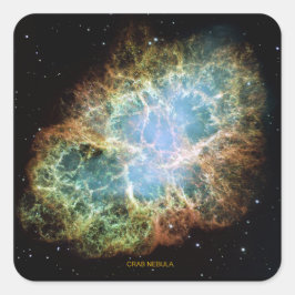 Crab Nebula Vierkante Sticker