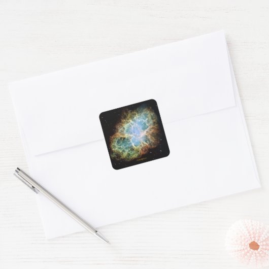 Crab Nebula Vierkante Sticker (Envelop)