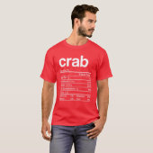Crab Nutrition Facts Funny Thanksgiving Kerstmis T-shirt (Voorkant volledig)