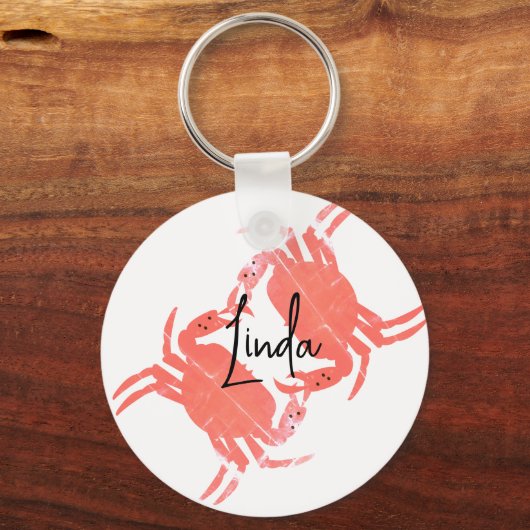 Crab Ocean Beach Zee Creater Sleutelhanger (Voorkant)