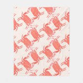 Crab Ocean Beach Zee Creattiepatroon Fleece Deken (Voorkant)