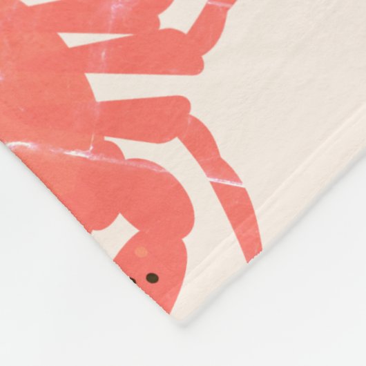 Crab Ocean Beach Zee Creattiepatroon Fleece Deken (Hoek)