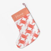 Crab Ocean Beach Zee Creattiepatroon Kleine Kerstsok (Achterkant (Hangend))