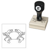 Crab Ocean Beach Zee nautische vis Waterverf Rubberstempel (Gestempeld)