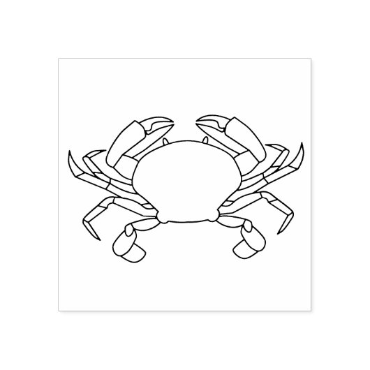 Crab Ocean Beach Zee nautische vis Waterverf Rubberstempel (Afrduk)