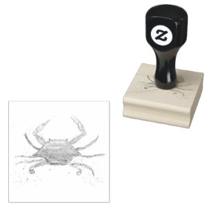Crab Ocean Beach Zee nautische Waterverf Rubberstempel