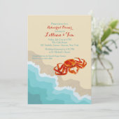 Crab on the Shore Uitnodiging (Staand voorkant)