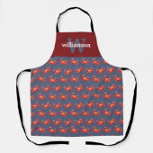Crab Pattern marine gepersonaliseerd Schort (Voorkant)
