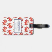 Crab Pattern Monogram Bagagelabel (Achterkant horizontaal)