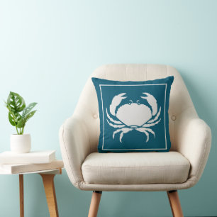 Crab Pillow Blauwgroen Kussen