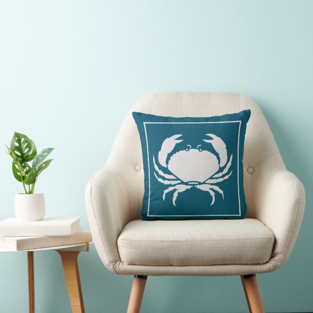Crab Pillow Blauwgroen Kussen (Stoel)
