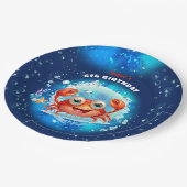 Crab Pool Marine Blauw Verjaardagsfeestje Jongen C Papieren Bordje (Gekanteld)