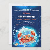 Crab Pool Verjaardagsfeestje Jongen aangepaste lee Kaart (Voorkant)