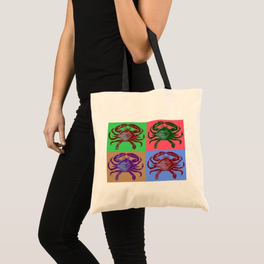 Crab Pop Art Tote Bag (Voorkant (product))
