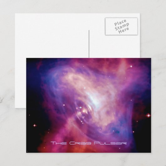 Crab Pulsar Time Lapse - Neutron Star Briefkaart (Voorkant / Achterkant)