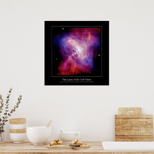 Crab Pulsar Time Lapse - Neutron Star Poster (Keuken)