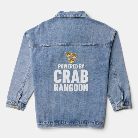 Crab Rangoon Cream Cheese Wontons Dip Sauce Chines Denim Jacket (Achterkant)