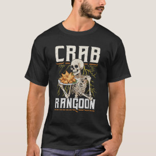 Crab Rangoon Skeleton Grappig Chinees eten Kostuum T-shirt