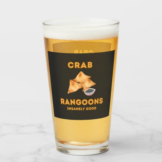 Crab Rangoon Waanzinnig goed Glas (Achterkant gevuld)