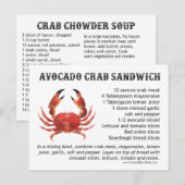 Crab Recipes Briefkaart (Voorkant / Achterkant)
