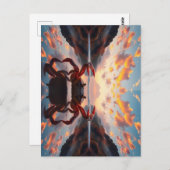 crab reflection art briefkaart (Voorkant / Achterkant)