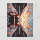 crab reflection art briefkaart (Voorkant)