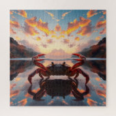 crab reflection art legpuzzel (Verticaal)