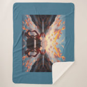 crab reflection art sherpa deken (Voorkant)