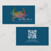 Crab Restaurant Crawfish Diner Colorful Visitekaartje (Voorkant / Achterkant)