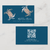 Crab Restaurant Crawfish Diner Grunge Visitekaartje (Voorkant / Achterkant)