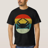 Crab retro  silhouette 70s t-shirt (Voorkant)