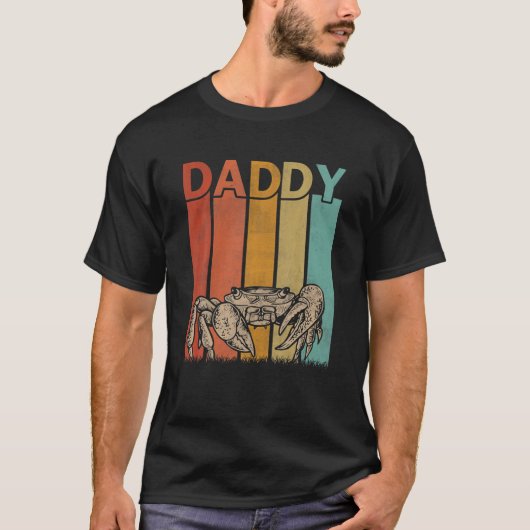 Crab Retro Style  Papa Grafisch vaders Da T-shirt (Voorkant)