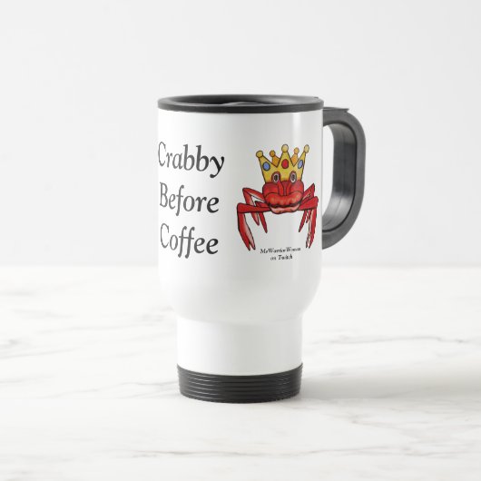 Crab Royalty, Coffee, MeWarriorWoman op Twitch Reisbeker (Voorkant rechts)