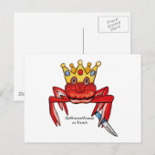 Crab Royalty met mes, MeWarriorWoman op Twitch Briefkaart (Voorkant / Achterkant)