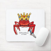 Crab Royalty met mes, MeWarriorWoman op Twitch Muismat (Met muis)